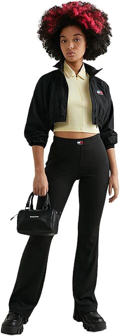 TOMMY HILFIGER Pantaloni Donna In Tessuto A Coste Art Dw0dw15373 P-E 23 Colore E Misura A Scelta BLACK