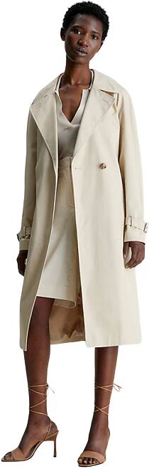 Calvin Trench Donna Art K20k204999 P-E 23 Colore White Clay Misura A Scelta WHITE CLAY