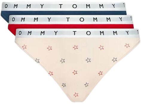 TOMMY HILFIGER Set Di 3 Culotte Donna Art Uw0uw02523 Colore Foto Misura A Scelta TWILIGHT INDIGO/STAR/PRIMARY RED