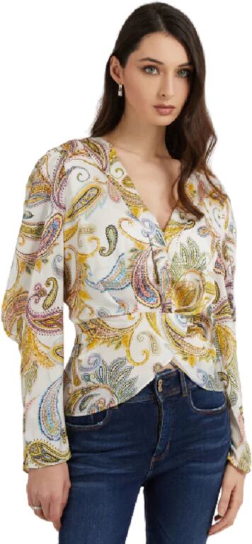 Guess Blusa Da Donna Art. W3rh62 Wedu2 P-E 23 Colore E Misura A Scelta MACAROON PAISLEY PRI