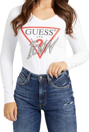 GUESS T Shirt Donna W3yi43 I3z13 PURE WHITE