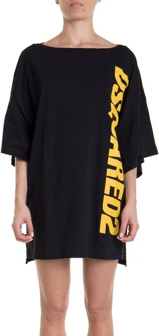 DSQUARED2 Maxi T-Shirt Donna Art D6m322840 014 Colore Nero Misura A Scelta NERO