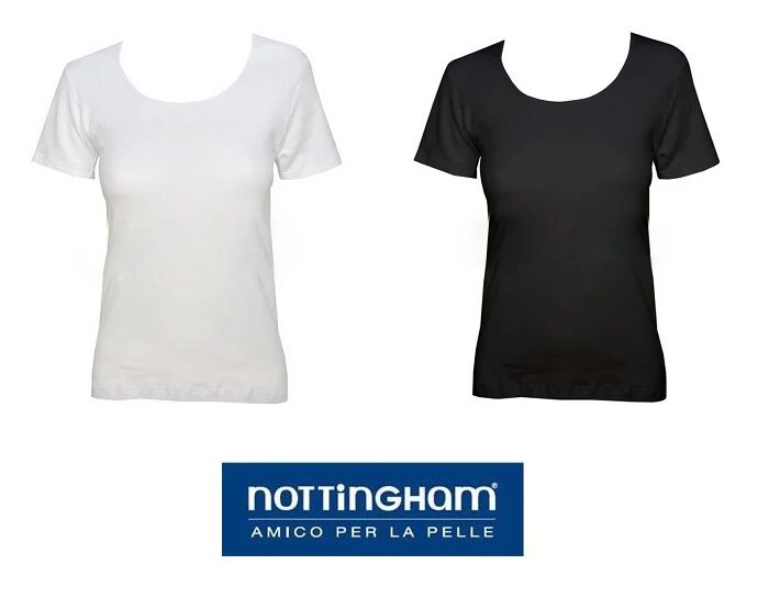 NOTTINGHAM 3 T-Shirt Donna In Caldo Cotone Art. Sogno Col. E Mis. A Scelta NERO 6-XL