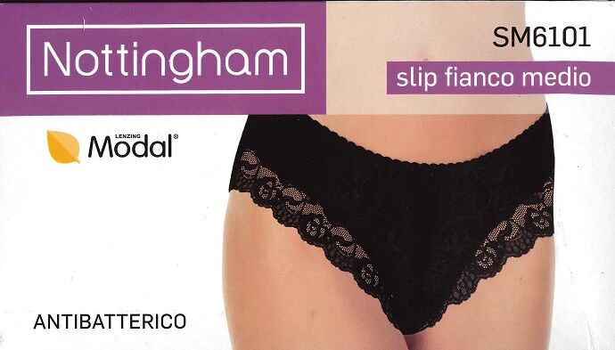 NOTTINGHAM Slip A Fianco Medio Donna Art Sm6101nw Colore Foto Misura A Scelta NERO 5/XL