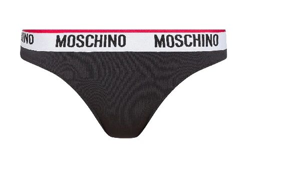 MOSCHINO Slip Donna In Microfibra Con Logo Art A4742 9003 0555 Colore Foto Misura A Scelta NERO 2