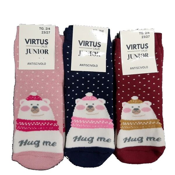 virtus junior 3 paia di calze bambina antiscivolo art v 601 dis 13 colore foto misura a scelta foto 2/4