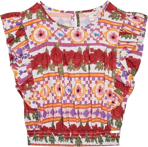 Guess Camicia Bimba Art J3gh03 Wfbn0 Colore Foto Misura A Scelta GEOMETRIC FLOWERS