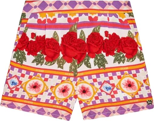 Guess Pantalone Bimba Art K3gd06 Wfbn0 Colore E Misura A Scelta GEOMETRIC FLOWERS