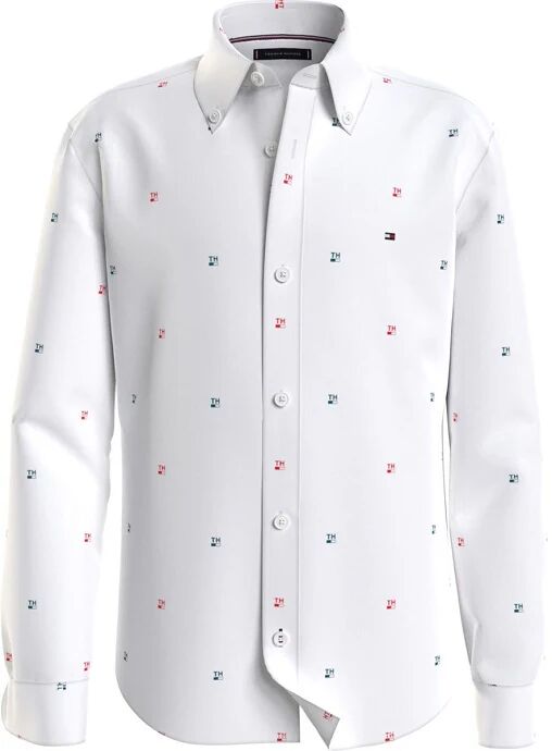 TOMMY HILFIGER Camicia Bimbo Art Kb0kb06687 Ybr Colore Foto Misura A Scelta BIANCO