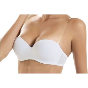 SIèLEI Reggiseno Fascia Donna Art. 1580 Col. Mis. E Coppa A Scelta BIANCO 2 COPPA B