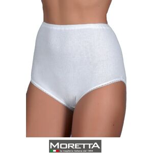 MORETTA Culotte Donna In Cotone A Costina Art. 44 Col. Foto Mis. A Scelta BIANCO 3