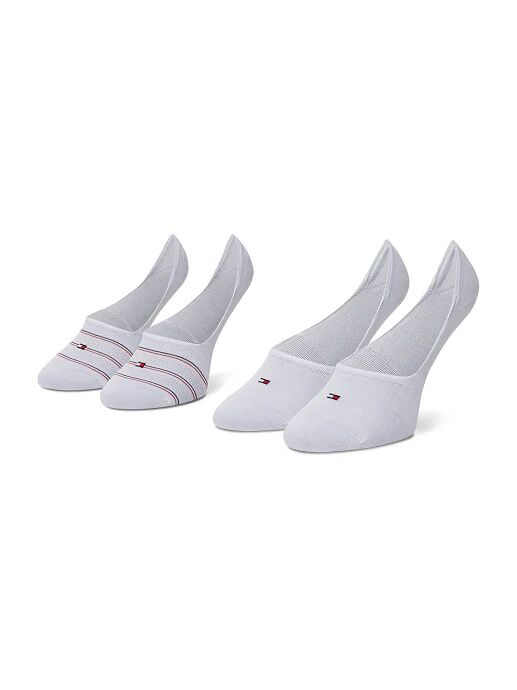 tommy hilfiger set di 2 paia di calzini donna art 100002819 colore e misura a scelta bianco