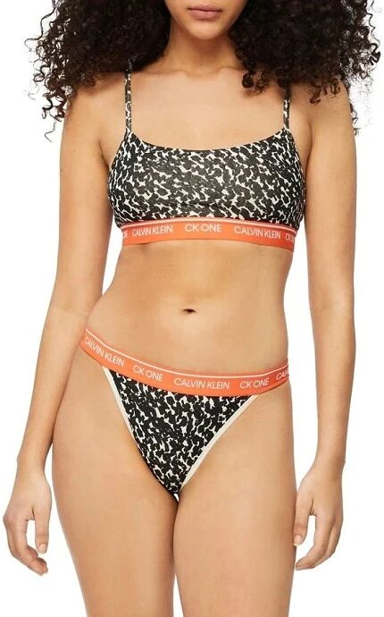 Calvin Reggiseno Donna Art 000qf5727e A-I 22 Colore A Scelta Misura A Scelta DISTORTED ANIMAL - OATMEAL HEATHER