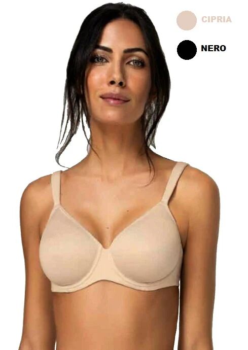 SIèLEI Reggiseno Con Ferretto E Coppe Spacer Donna Art 2556 Colore E Misura A Scelta NERO