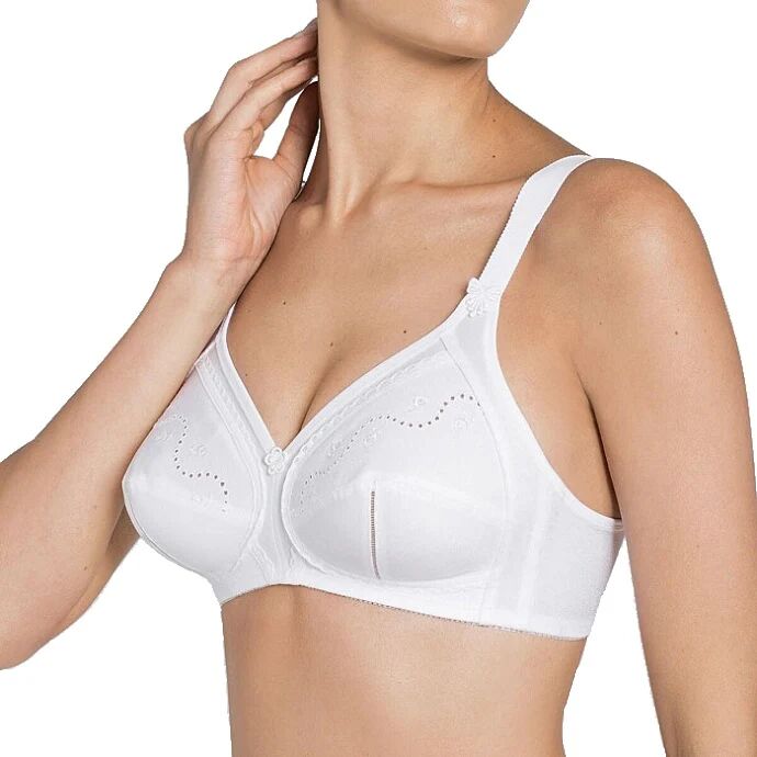 TRIUMPH Reggiseno Senza Ferretto Donna Art Doreen + Cotton 01 N Colore E Misura A Scelta BIANCO