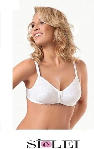 SIèLEI Reggiseno Donna In Cotone Senza Ferretto Art. 20 Col. Foto Mis. A Scelta BIANCO 5