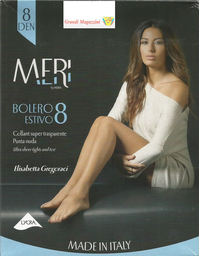 MERI 6 Collant Donna 8 Den Art.Bolero Colore Nuage Misura A Scelta NUEGE 3-M