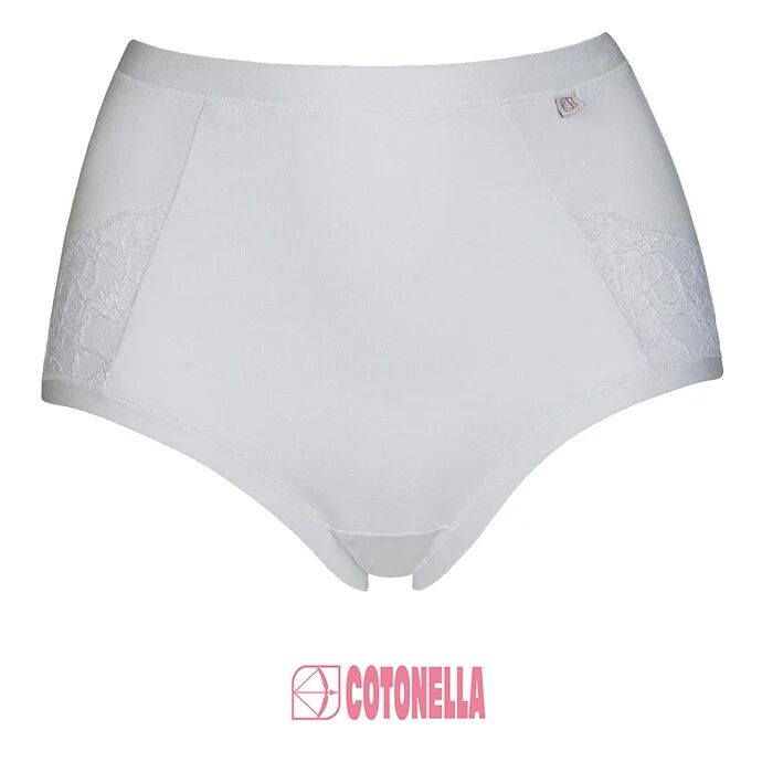 COTONELLA 2 Slip Maxi Cotone Bielastico Art.Gd177 Colore Bianco Misura A Scelta BIANCO 3
