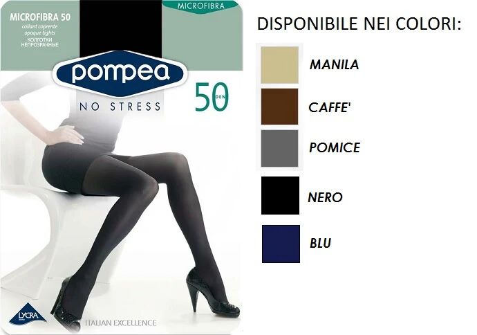 POMPEA 6 Collant Donna Art Microfibra 50 Col. E Mis. A Scelta POMICE 3