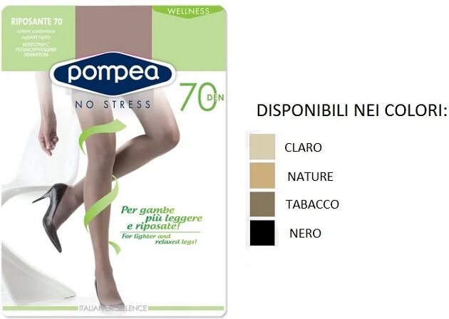 POMPEA 6 Collant Donna Art Riposante 70 Colore E Misura A Scelta CLARO 3