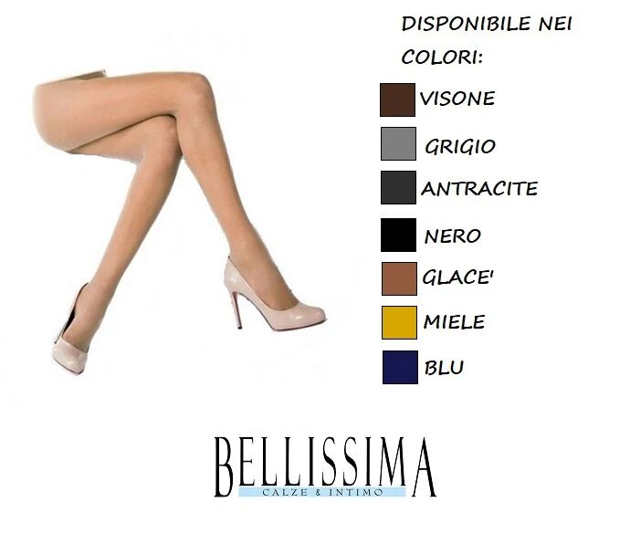 BELLISSIMA Un Paio Di Collant Donna 20 Den Art. Special 20 Col. E Mis. A Scelta GRIGIO 3