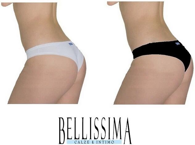 BELLISSIMA Slip Donna Brasiliano In Cotone Art. C02 Colore E Misura A Scelta BIANCO 2