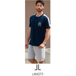 LANCETTI Pigiama Uomo In Cotone Mezza Manica + Pantaloncino Art. Lb3001 Col. E Mis. A Scelta VERDE 4