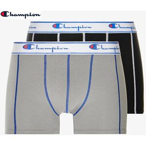 CHAMPION 2 Boxer Uomo Art Y081t Colore Foto Misura A Scelta GRIGIO NERO XL