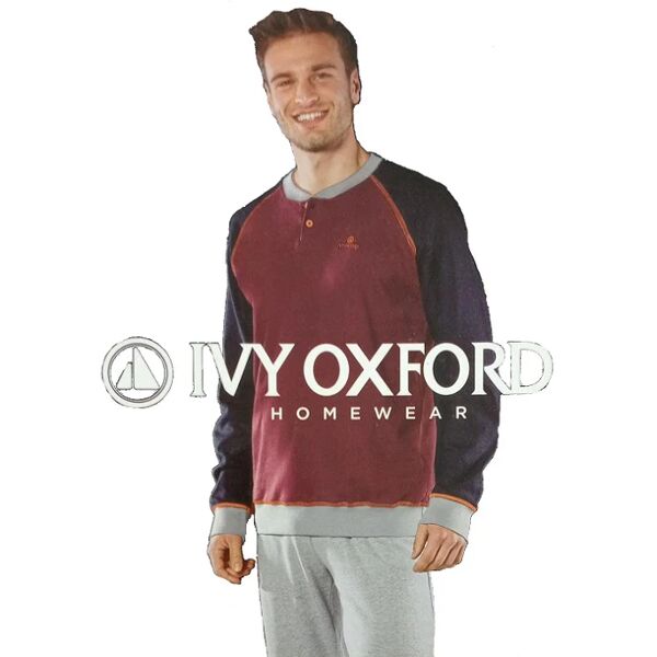 ivy oxford pigiama uomo yvy oxford art 19ivyp il2 a-i 22 colore a scelta misura a scelta vino