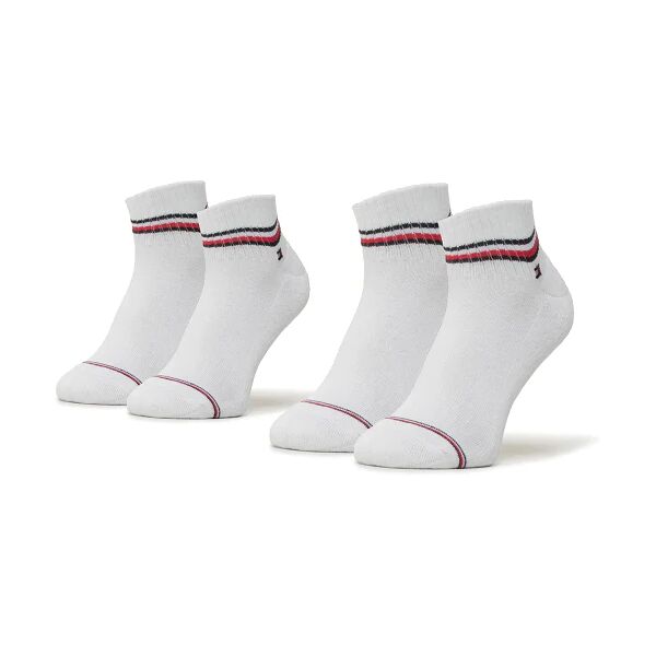 tommy hilfiger set di 2 paia di calzini uomo art 100001094 colore e misura a scelta bianco