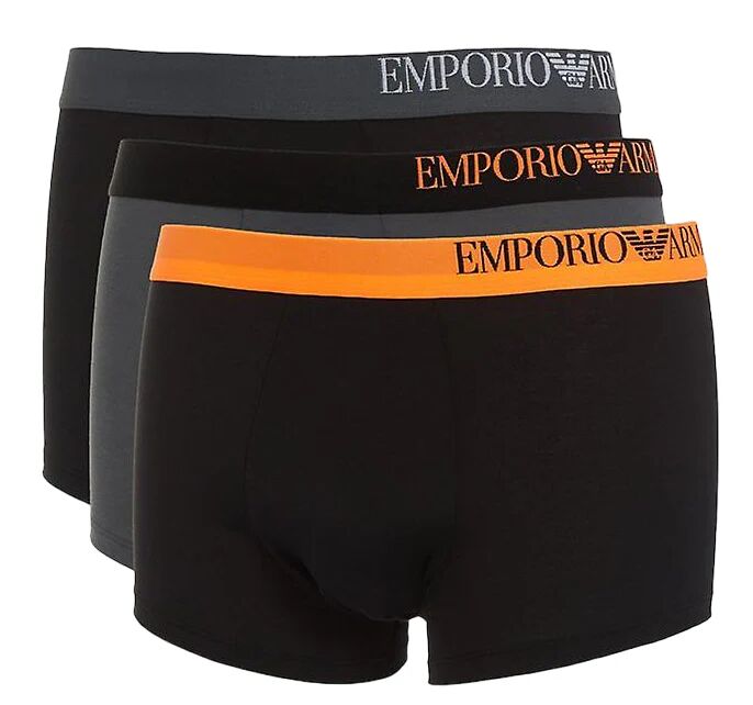 Giorgio Armani 3 Boxer Uomo Art 111357 3r728 Colore E Misura A Scelta NERO/ANTRACITE/NERO