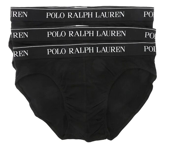 RALPH LAUREN 3 Slip Uomo Art 714513423002 Colore Nero Misura A Scelta BLACK