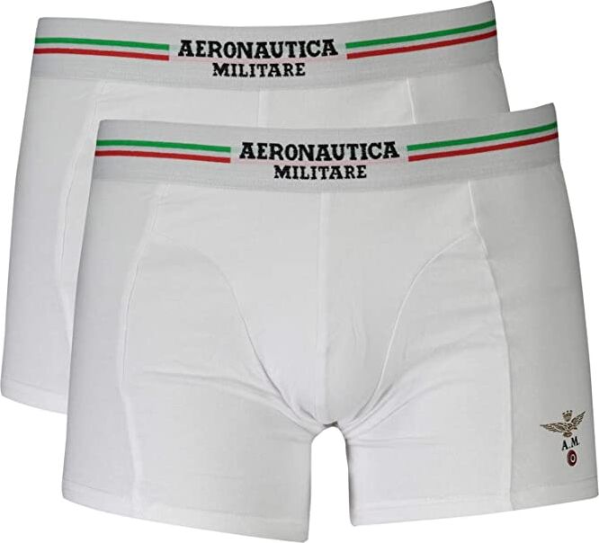 Aereonautica Militare 2 Boxer Uomo Art Scobx001j508 Colore E Misura A Scelta Bianco