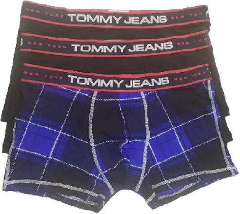 Tommy Hilfiger 3pk Boxer Uomo Art Um0um03086 BLACK/BLACK/TJPLAIDUBLUE