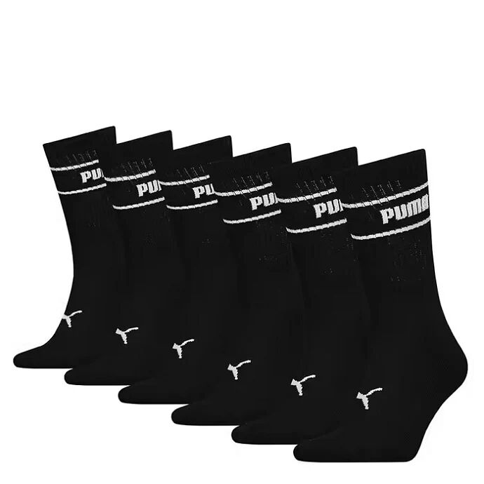 Puma Confezione Da 6 Calzini Uomo Sportivi Basic Big Logo Multi Art 701223685 NERO