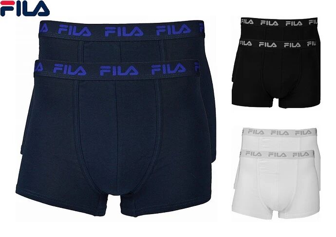 FILA 2 Boxer Uomo Art Fu5004 2 Colore E Misura A Scelta NERO S