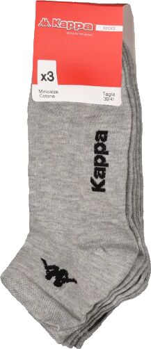 KAPPA 6 Calzini Unisex In Cotone Elastico Art K004 Colore E Misura A Scelta GRIGIO