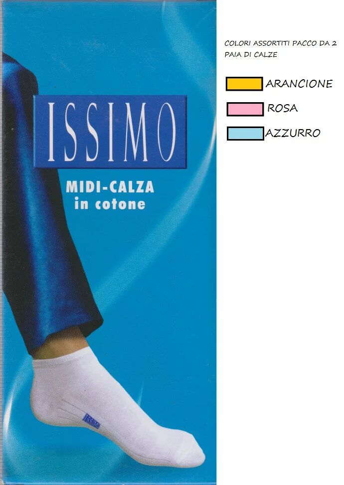 ISSIMO 3 Midi-Calza Uomo In Cotone Art Midi Colore Foto Misura A Scelta COLORI ASSORTITI 43/46
