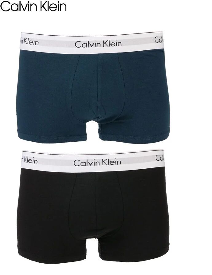 Calvin 2 Boxer Uomo In Cotone Art Nb1086a-Sbn Colore Foto Misura A Scelta SBN S