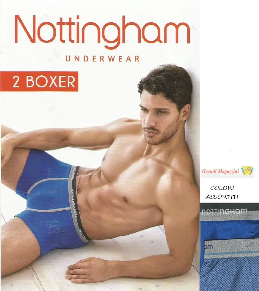 NOTTINGHAM 2 Boxer Uomo In Cotone Art. 14485-As Col. Assortiti Mis. A Scelta ASSORTITO 4