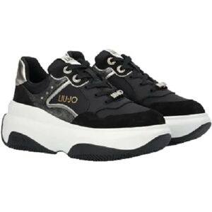 Liu Jo Scarpe Donna Art Bf3071px080 SUEDE/NYLON/META BLACK/LIGHT GOLD