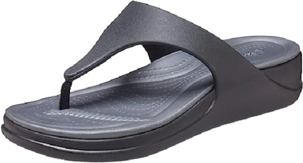 Crocs Boca Wedge Flip W, Infradito Donna Art. Cr 207417 P-E 23 Colore E Misura A Scelta BLK