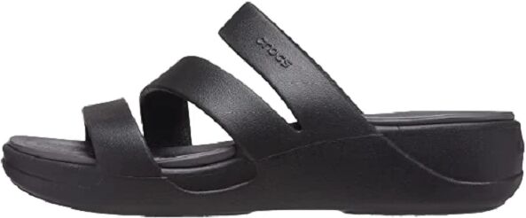 Crocs Boca Strappy Zeppa W, Sandali Donna Art. Cr 207434 P-E 23 Colore Foto Misura A Scelta BLK