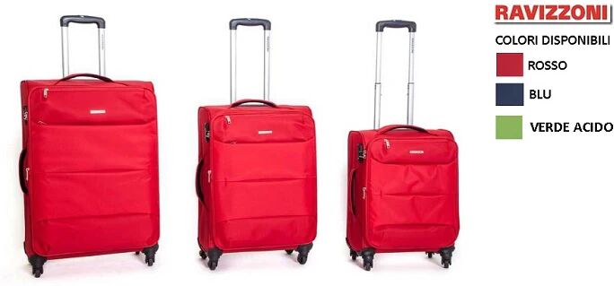 RAVIZZONI Trolley Art Ambra Colore A Scelta Misura 77x45x30 Cm ROSSO 77X45X30 CM