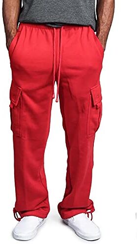 enaamiaz Pantaloni Sportivi Uomo Felpati Gamba Dritta Casual con Grandi Tasche e Coulisse Running Cotone Palestra Fitness Elasticizzati Larghi Jogging Tuta Sweat Pants