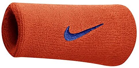 Nike Coppia Polsini Tennis Lunghi Swoosh Double Wide più Colori (Orange Fluo - Black)