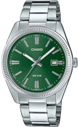 Casio Orologio Analogico al Quarzo Uomo con Cinturino in Acciaio Inossidabile MTP-1302PD-3AVEF