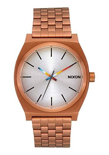 NIXON Time Teller A077 - Copper/Serape - 132M Water Resistant Men's Analog Fashion Watch (37mm Watch Face, 19.5mm-18mm Stainless Steel Band)