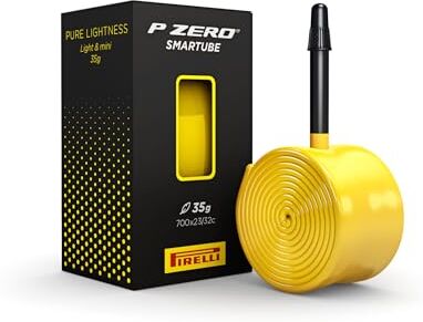 Pirelli SMARTUBE Unisex Adulto, Yellow w/Black Valve, 23/32-622, Presta 60mm