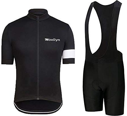 Moxilyn Abbigliamento Ciclismo Uomo Completo Maglia Ciclismo+20D Gel Bib Pantaloncini Mtb Estivo Set Per Bicicletta